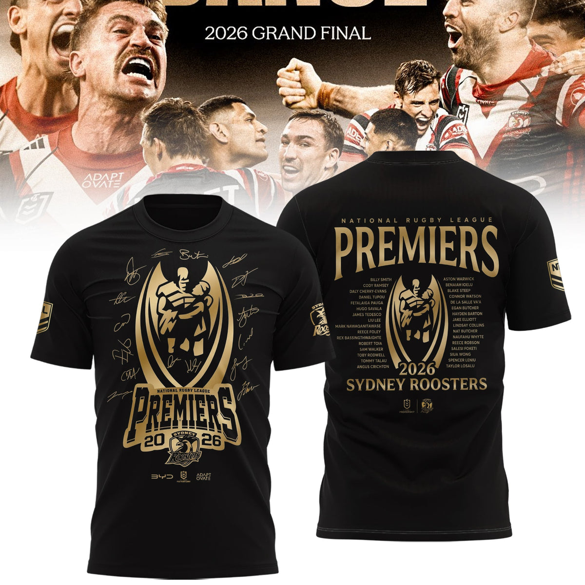 Limited Edition Sydney Roosters Premiers 2026 Shirt