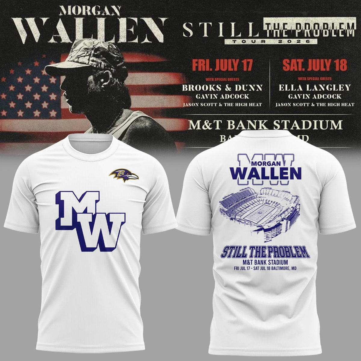 MW “Still The Problem Tour”at M&T Bank Stadium,MD Shirt-KC07172624