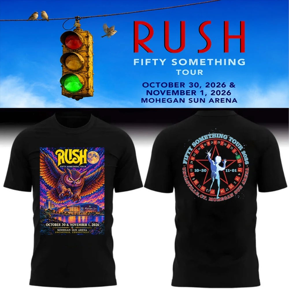 🔥 Rush “Fifty Something Tour 2026” T shirt