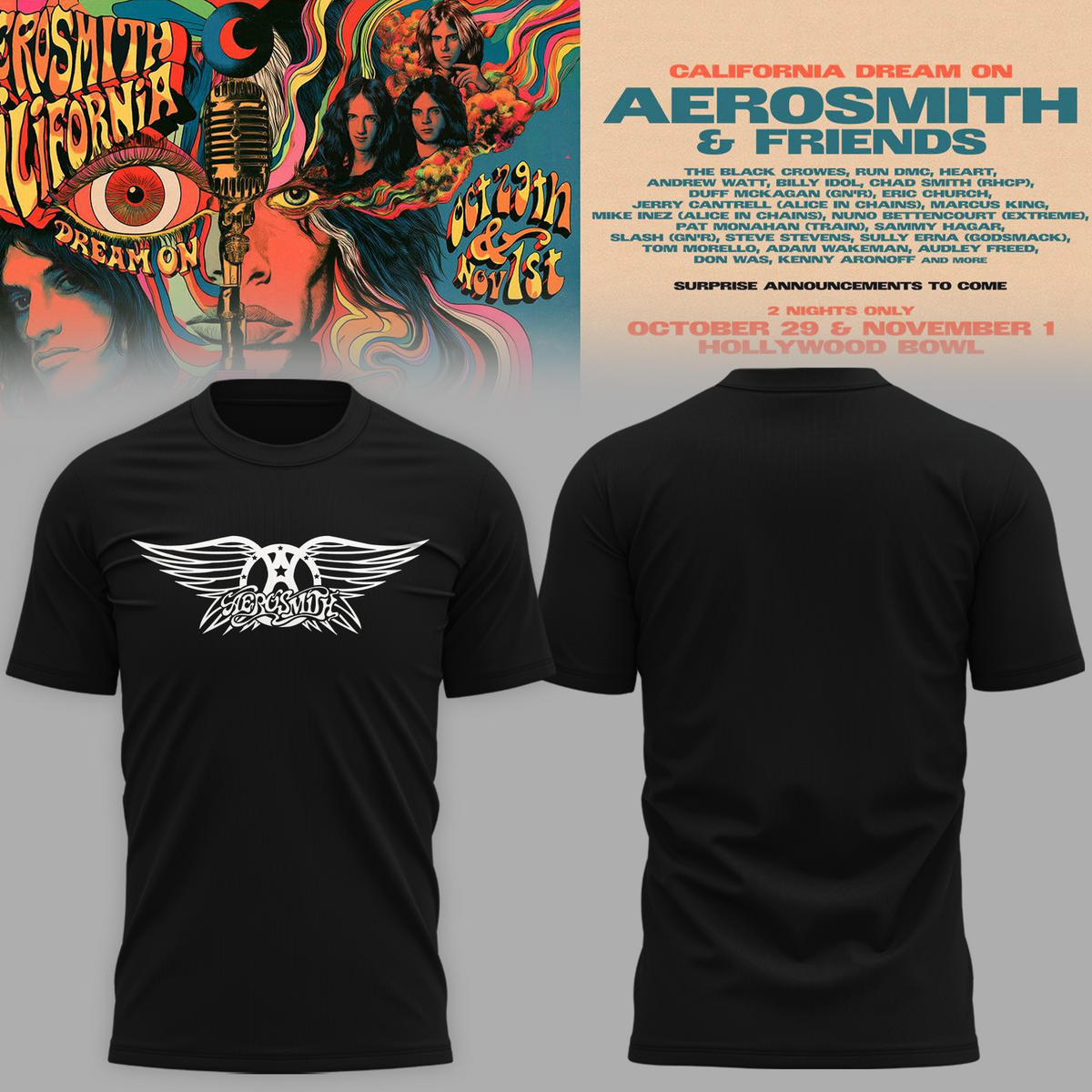 🤘 Aerosmith & Friends October 29–November 1 Tee