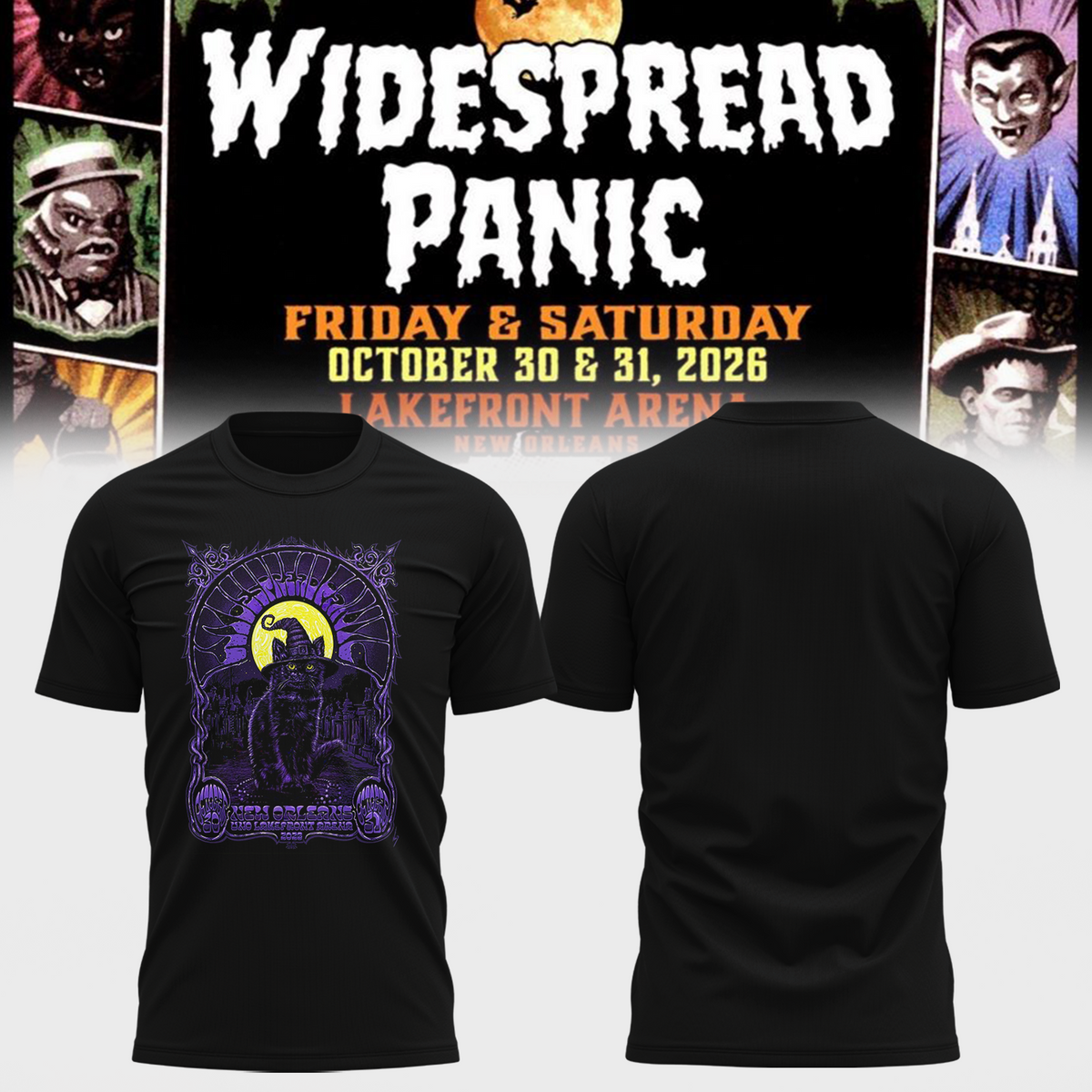 🚗 Widespread Panic Vintage Horror Tee