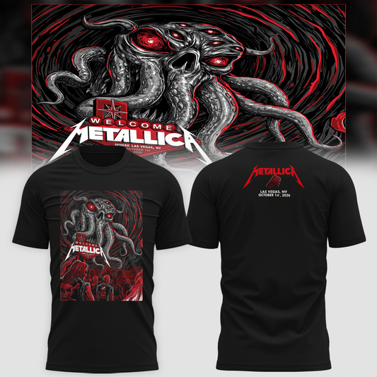 MTLC Life Burns Faster Las Vegas 2026 Night 1 Venue Poster Live At Sphere October 1 2026 Ktulu Art Unisex T-Shirt