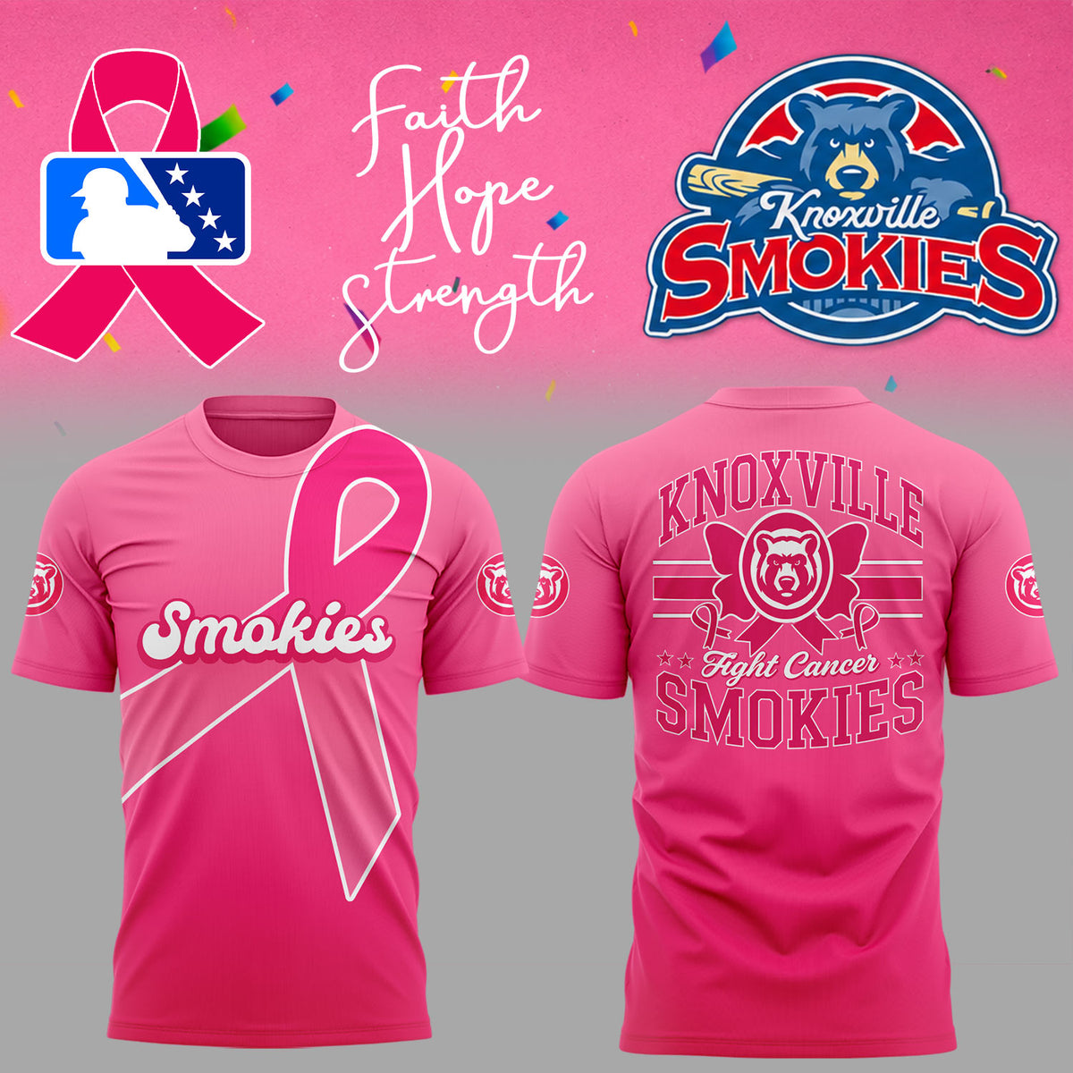 Limited Edition Smokies Fight Cancer ⚾🎀 Shirt