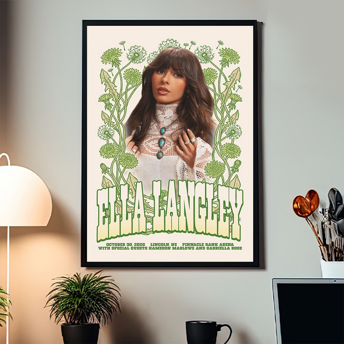 Limited Edition Ella Langley Dandelion Tour 2026 Poster