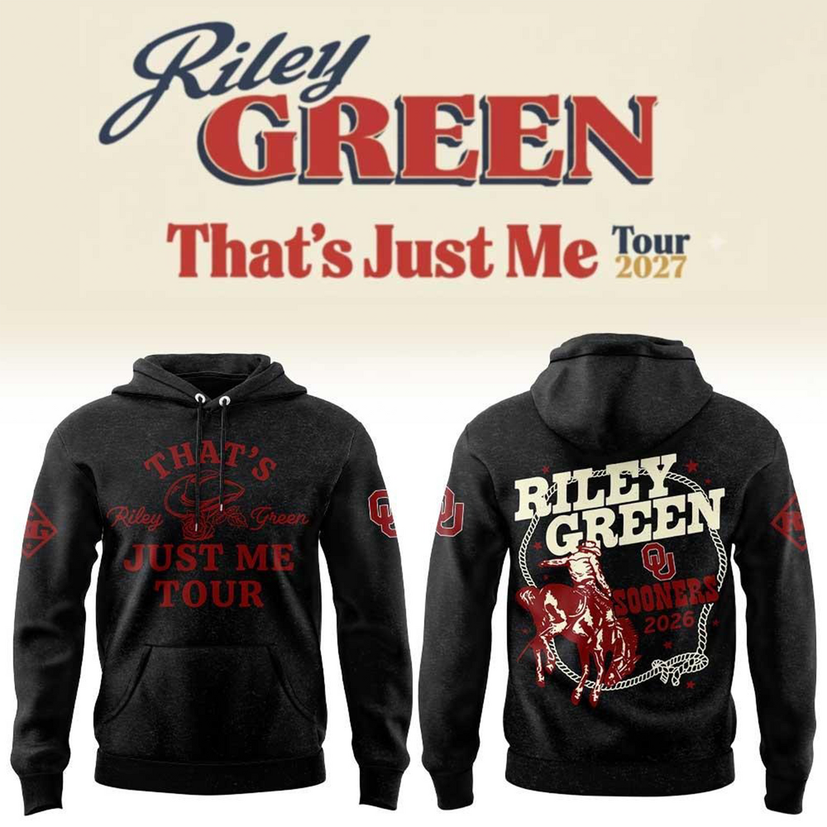 Oklahoma Sooners x Riley Green Thats Just Me Tour 2026 Shirt