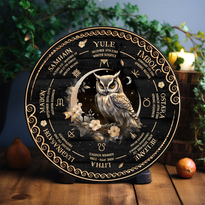 Personalized Pentagram Wheel Of The Year, Wheel Of The Year Wooden Sign, Wicca Wheel Of The Year, Witch Calendar 2025, Pagan Advent Calendar