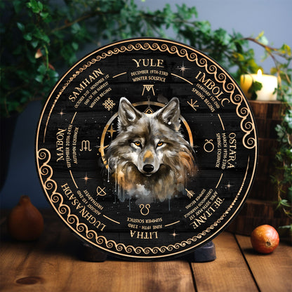 ersonalized Wheel Of The Year Wooden Sign, Triquetra Wheel Of The Year, Wicca Wheel Of The Year, Witch Calendar 2025, Pagan Advent Calendar