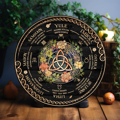 Personalized Wheel Of The Year Wooden Sign, Wicca Wheel Of The Year 2025, Cat Wheel Of The Year, Witch Calendar 2025, Pagan Advent Calendar