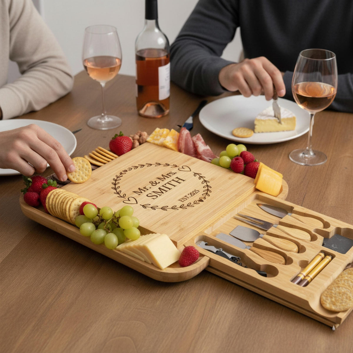 Personalized Charcuterie Board for Mom, Mother’s Day Gift, Custom Cheese Board, Kitchen Gift for Her, Summer Entertaining Board