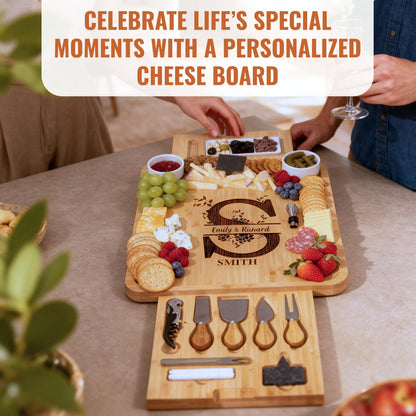 Expanding Charcuterie Board Set with Custom Engraving, Ideal Realtor Closing Gift, Wedding Gift, Housewarming Gift, Bridal Shower gift