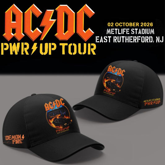 01. Black Cap AC/DC - Exclusive New York - New Jersey Event Shirt - POWER UP TOUR 2026 Cap
