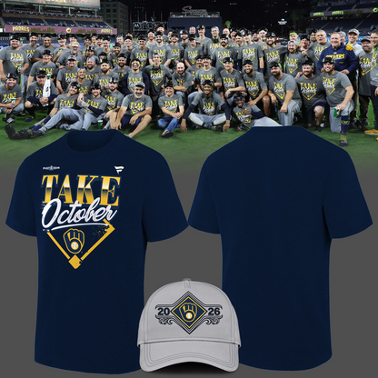 Milwaukee Brewers 2026 Division Series Champions Distressed Locker Room Take October T-Shirt