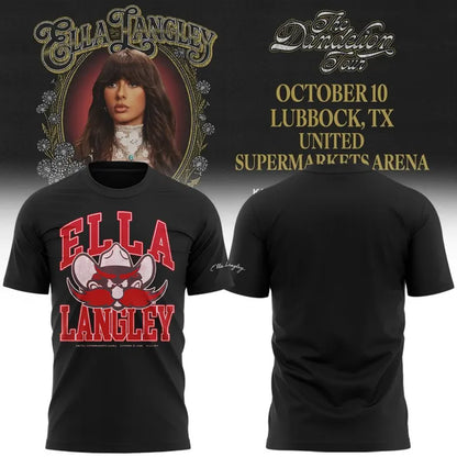 . Texas Tech Red Raiders x Ella Langley-The Dandelion Tour 2026 Shirt Black V2