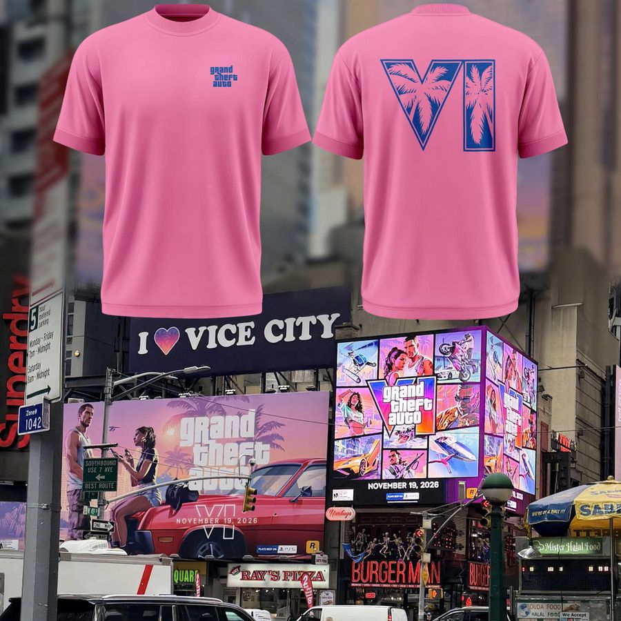 Grand Theft Auto VI "Vice City Pink" Graphic Tee