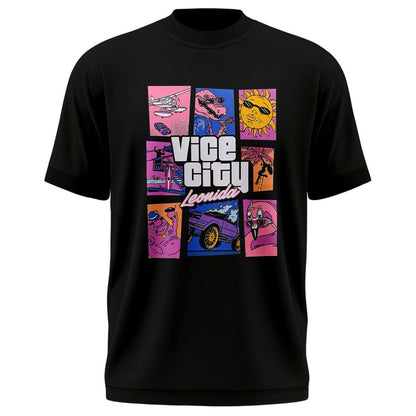 Grand Theft Auto VI "Vice City Leonida Grid" Black Tee