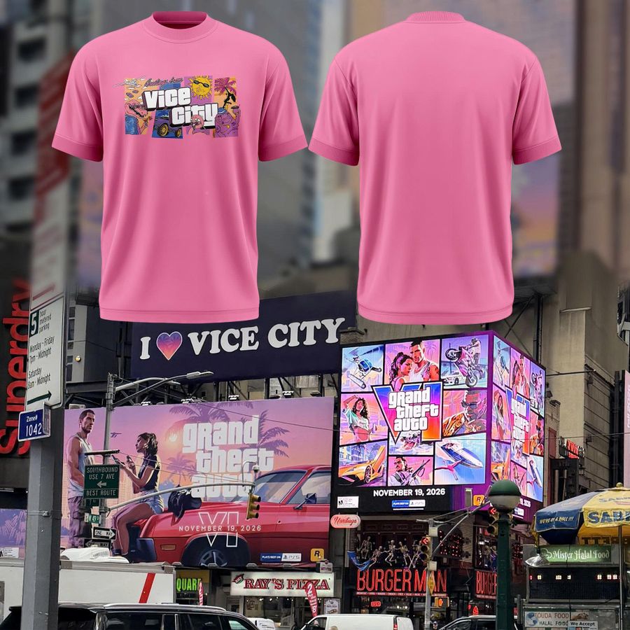 Grand Theft Auto VI "Greetings from Vice City" Pink Tee
