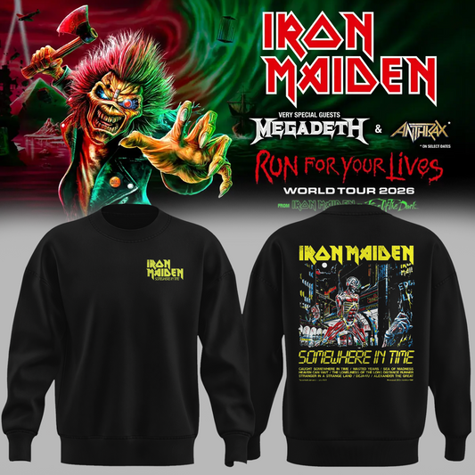 Iron Maiden Somewhere In Time 40th Anniversary Collection Tracklist Sweatshirt