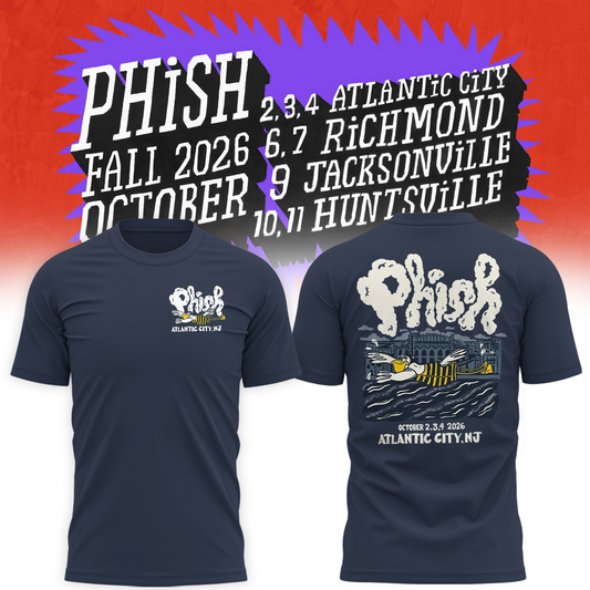 Phish Dry Goods Atlantic City NJ 2026 Limited Edition Shirt Live At Boardwalk Hall On October 2 3 4 2026