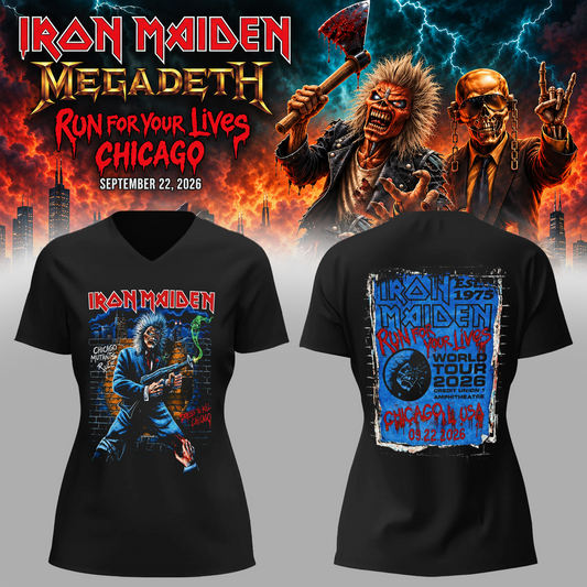 Run For Your Lives World Tour 2026 Chicago September 22 V-neck